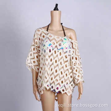 casual crochet mesh beachwear women cover up clothes
